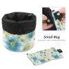 2PCS Yellow Sunflower-241 Travel Cosmetic Bag Makeup Organizer Bag Bathroom Cases Toiletry Bag with Drawstring (Cylindrical bag and small bag) view 4