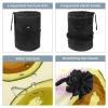 2PCS Green avocado-654 Travel Cosmetic Bag Makeup Organizer: Stylish Bathroom Cases with Drawstring, Cylindrical & Small Toiletry Bag view 3