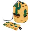2PCS Artistic Cactus-158 Travel Cosmetic Bag Makeup Organizer: Stylish Bathroom Cases with Drawstring, Cylindrical & Small Toiletry Bag view 1