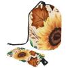 2PCS Artistic Sunflowers-289 Travel Cosmetic Bag Makeup Organizer Bag Bathroom Cases Toiletry Bag with Drawstring (Cylindrical bag and small bag) view 1
