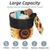 2PCS Artistic Sunflowers-289 Travel Cosmetic Bag Makeup Organizer Bag Bathroom Cases Toiletry Bag with Drawstring (Cylindrical bag and small bag) view 2