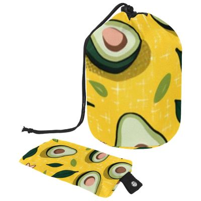 2PCS Green avocado-647 Travel Cosmetic Bag Makeup Organizer, Drawstring Bathroom Cases - Cylindrical & Small Toiletry Bag