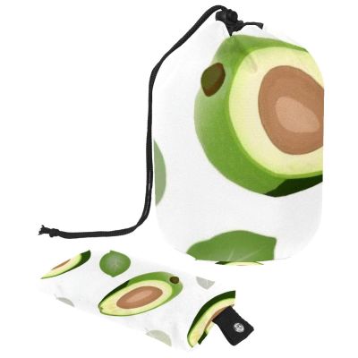 2PCS Fresh avocado-727 Travel Cosmetic Bag Makeup Organizer, Drawstring Bathroom Cases - Cylindrical & Small Toiletry Bag