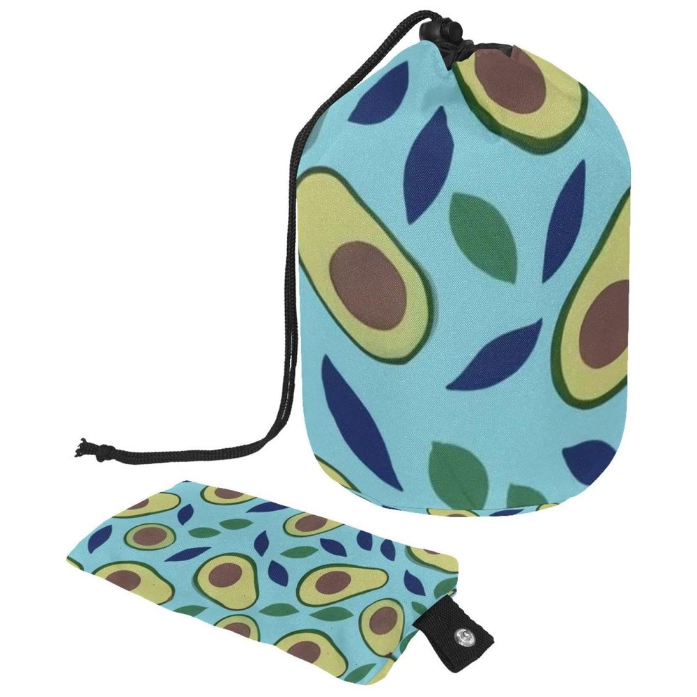 2PCS Fresh avocado-679 Travel Cosmetic Bag Makeup Organizer, Drawstring Bathroom Cases - Cylindrical & Small Toiletry Bag