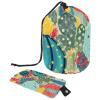 2PCS Colorful Cactus-40 Travel Cosmetic Bag: Your Ultimate Makeup Organizer & Bathroom Cases - With Drawstring, Cylindrical & Small Toiletry Bag view 1