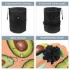 2PCS Fresh avocado-708 Travel Cosmetic Bag: Your Ultimate Makeup Organizer & Bathroom Cases - With Drawstring, Cylindrical & Small Toiletry Bag view 3