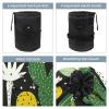 2PCS Artistic Cactus-113 Travel Cosmetic Bag Makeup Organizer Bag Bathroom Cases Toiletry Bag with Drawstring (Cylindrical bag and small bag) view 3