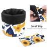 2PCS Aesthetic Sunflower-299 Travel Cosmetic Bag Makeup Organizer, Drawstring Bathroom Cases - Cylindrical & Small Toiletry Bag view 4