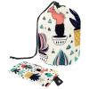 2PCS Colorful Cactus-3 Travel Cosmetic Bag Makeup Organizer, Drawstring Bathroom Cases - Cylindrical & Small Toiletry Bag view 1