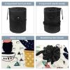 2PCS Colorful Cactus-3 Travel Cosmetic Bag Makeup Organizer, Drawstring Bathroom Cases - Cylindrical & Small Toiletry Bag view 3