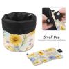 2PCS Colorful Sunflowers-361 Travel Cosmetic Bag Makeup Organizer Bag Bathroom Cases Toiletry Bag with Drawstring (Cylindrical bag and small bag) view 4