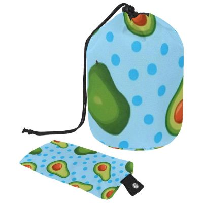 2PCS Fresh avocado-674 Travel Cosmetic Bag Makeup Organizer: Stylish Bathroom Cases with Drawstring, Cylindrical & Small Toiletry Bag