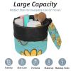 2PCS Yellow Sunflower-247 Travel Cosmetic Bag Makeup Organizer, Drawstring Bathroom Cases - Cylindrical & Small Toiletry Bag view 2