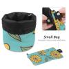 2PCS Yellow Sunflower-247 Travel Cosmetic Bag Makeup Organizer, Drawstring Bathroom Cases - Cylindrical & Small Toiletry Bag view 4