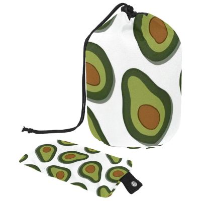 2PCS Green avocado-590 Travel Cosmetic Bag Makeup Organizer: Stylish Bathroom Cases with Drawstring, Cylindrical & Small Toiletry Bag