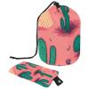 2PCS Artistic Cactus-188 Travel Cosmetic Bag: Your Ultimate Makeup Organizer & Bathroom Cases - With Drawstring, Cylindrical & Small Toiletry Bag view 1