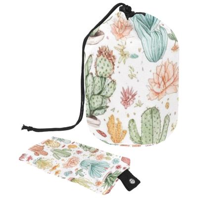 2PCS Colorful Cactus-98 Travel Cosmetic Bag Makeup Organizer: Stylish Bathroom Cases with Drawstring, Cylindrical & Small Toiletry Bag