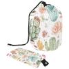 2PCS Colorful Cactus-98 Travel Cosmetic Bag Makeup Organizer: Stylish Bathroom Cases with Drawstring, Cylindrical & Small Toiletry Bag view 1