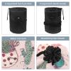 2PCS Colorful Cactus-19 Travel Cosmetic Bag Makeup Organizer, Drawstring Bathroom Cases - Cylindrical & Small Toiletry Bag view 3