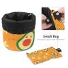 2PCS Green avocado-666 Travel Cosmetic Bag Makeup Organizer: Stylish Bathroom Cases with Drawstring, Cylindrical & Small Toiletry Bag view 4