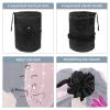 2PCS Artistic Cactus-135 Travel Cosmetic Bag Makeup Organizer, Drawstring Bathroom Cases - Cylindrical & Small Toiletry Bag view 3