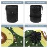 2PCS Fresh avocado-686 Travel Cosmetic Bag Makeup Organizer: Stylish Bathroom Cases with Drawstring, Cylindrical & Small Toiletry Bag view 3