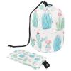 2PCS Artistic Cactus-110 Travel Cosmetic Bag Makeup Organizer: Stylish Bathroom Cases with Drawstring, Cylindrical & Small Toiletry Bag view 1