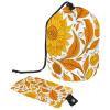 2PCS Yellow Sunflower-229 Travel Cosmetic Bag Makeup Organizer Bag Bathroom Cases Toiletry Bag with Drawstring (Cylindrical bag and small bag) view 1