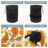 2PCS Yellow Sunflower-229 Travel Cosmetic Bag Makeup Organizer Bag Bathroom Cases Toiletry Bag with Drawstring (Cylindrical bag and small bag) view 3