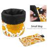 2PCS Yellow Sunflower-229 Travel Cosmetic Bag Makeup Organizer Bag Bathroom Cases Toiletry Bag with Drawstring (Cylindrical bag and small bag) view 4