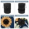 2PCS Artistic Sunflowers-283 Travel Cosmetic Bag Makeup Organizer, Drawstring Bathroom Cases - Cylindrical & Small Toiletry Bag view 2