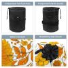 2PCS Yellow Sunflower-224 Travel Cosmetic Bag: Your Ultimate Makeup Organizer & Bathroom Cases - With Drawstring, Cylindrical & Small Toiletry Bag view 3