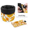 2PCS Yellow Sunflower-224 Travel Cosmetic Bag: Your Ultimate Makeup Organizer & Bathroom Cases - With Drawstring, Cylindrical & Small Toiletry Bag view 4