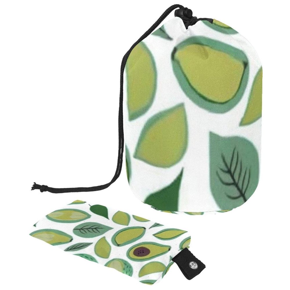2PCS Fresh avocado-722 Travel Cosmetic Bag Makeup Organizer: Stylish Bathroom Cases with Drawstring, Cylindrical & Small Toiletry Bag