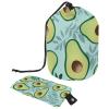 2PCS Green avocado-589 Travel Cosmetic Bag Makeup Organizer Bag Bathroom Cases Toiletry Bag with Drawstring (Cylindrical bag and small bag) view 1