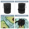 2PCS Green avocado-589 Travel Cosmetic Bag Makeup Organizer Bag Bathroom Cases Toiletry Bag with Drawstring (Cylindrical bag and small bag) view 3
