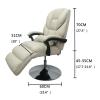 BEILOCKERY Versatile Facial Table, 275LB Loading Capacity, 360 Degree Rotating, Air Pressure Lifting Facial Bed with Waist Pillow, Salon Chair with Heavy Duty Metal Base, White view 2