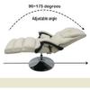 BEILOCKERY Versatile Facial Table, 275LB Loading Capacity, 360 Degree Rotating, Air Pressure Lifting Facial Bed with Waist Pillow, Salon Chair with Heavy Duty Metal Base, White view 3