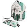 2PCS Artistic Cactus-172 Travel Cosmetic Bag: Your Ultimate Makeup Organizer & Bathroom Cases - With Drawstring, Cylindrical & Small Toiletry Bag view 1