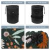 2PCS Colorful Sunflowers-373 Travel Cosmetic Bag Makeup Organizer Bag Bathroom Cases Toiletry Bag with Drawstring (Cylindrical bag and small bag) view 3