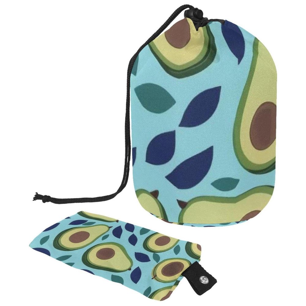 2PCS Fresh avocado-680 Travel Cosmetic Bag: Your Ultimate Makeup Organizer & Bathroom Cases - With Drawstring, Cylindrical & Small Toiletry Bag