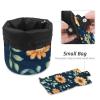 2PCS Aesthetic Sunflower-310 Travel Cosmetic Bag Makeup Organizer: Stylish Bathroom Cases with Drawstring, Cylindrical & Small Toiletry Bag view 4