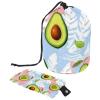 2PCS Green avocado-603 Travel Cosmetic Bag Makeup Organizer, Drawstring Bathroom Cases - Cylindrical & Small Toiletry Bag view 1