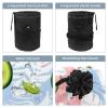 2PCS Green avocado-603 Travel Cosmetic Bag Makeup Organizer, Drawstring Bathroom Cases - Cylindrical & Small Toiletry Bag view 3