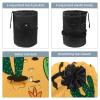 2PCS Artistic Cactus-161 Travel Cosmetic Bag Makeup Organizer Bag Bathroom Cases Toiletry Bag with Drawstring (Cylindrical bag and small bag) view 3