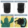 2PCS Artistic Cactus-147 Travel Cosmetic Bag Makeup Organizer, Drawstring Bathroom Cases - Cylindrical & Small Toiletry Bag view 3