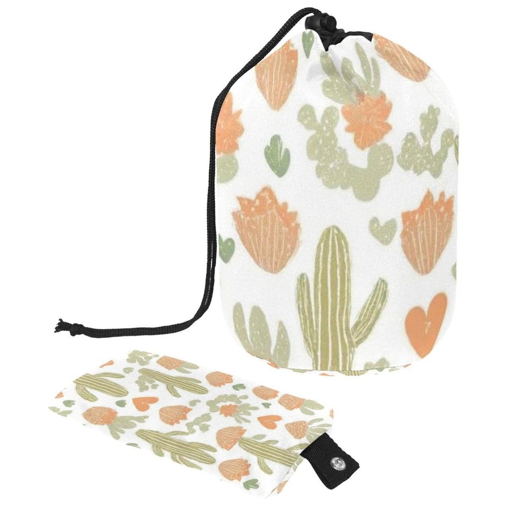 2PCS Artistic Cactus-119 Travel Cosmetic Bag Makeup Organizer, Drawstring Bathroom Cases - Cylindrical & Small Toiletry Bag