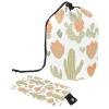 2PCS Artistic Cactus-119 Travel Cosmetic Bag Makeup Organizer, Drawstring Bathroom Cases - Cylindrical & Small Toiletry Bag view 1