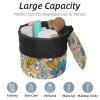 2PCS Colorful Sunflowers-350 Travel Cosmetic Bag Makeup Organizer: Stylish Bathroom Cases with Drawstring, Cylindrical & Small Toiletry Bag view 2