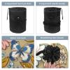 2PCS Colorful Sunflowers-350 Travel Cosmetic Bag Makeup Organizer: Stylish Bathroom Cases with Drawstring, Cylindrical & Small Toiletry Bag view 3
